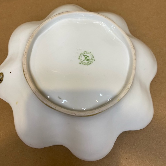 EUC Antique Noritake Nippon RC Porcelain Dish with a Curled Handle Red Gold - Picture 8 of 9